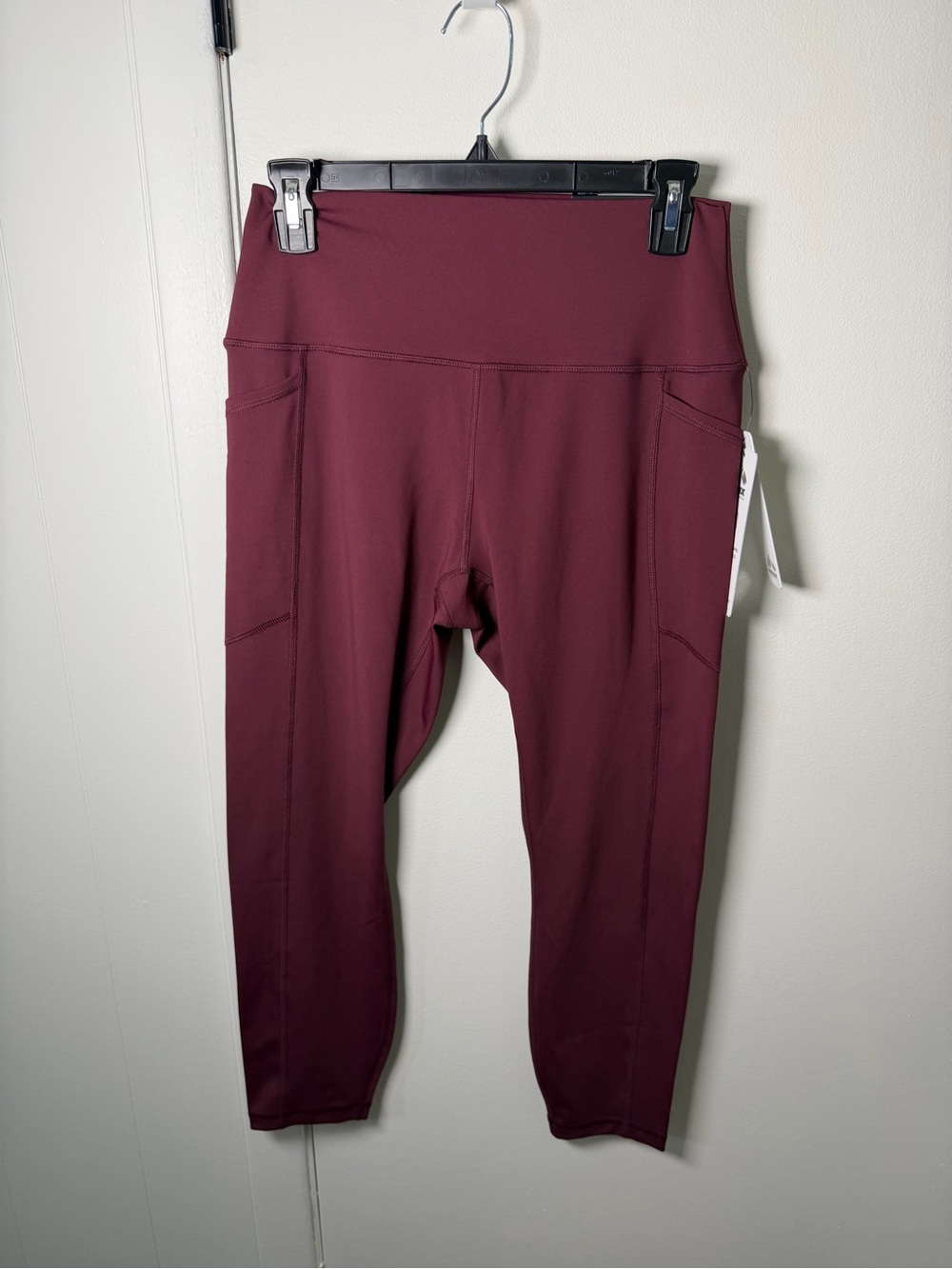 RBX Active Women’s Burgundy Leggings | Super Stretch • Pockets | NWT | L